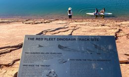Red Fleet Dinosaur Track Site Trail Sign